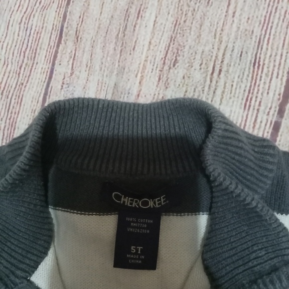Cherokee half-zip color-block sweater size 3T - Picture 5 of 6